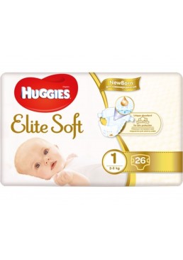 Підгузки Huggies Elite Soft 1 (3-5 кг) 26 шт